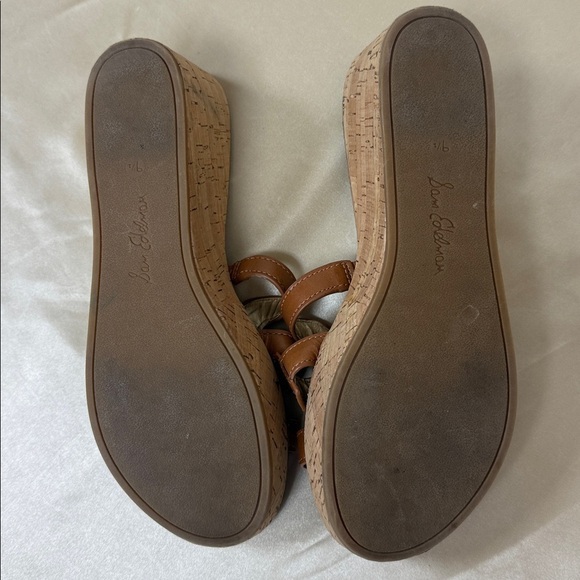 Sam Edelman Regis Brown Leather Croc-Embossed Slide Sandals Women's 9.5 - Picture 8 of 8